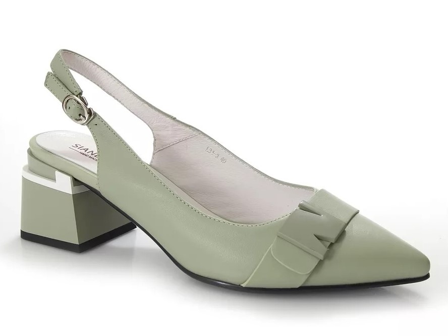 туфли открытые женские SIANDCA зеленые 1908